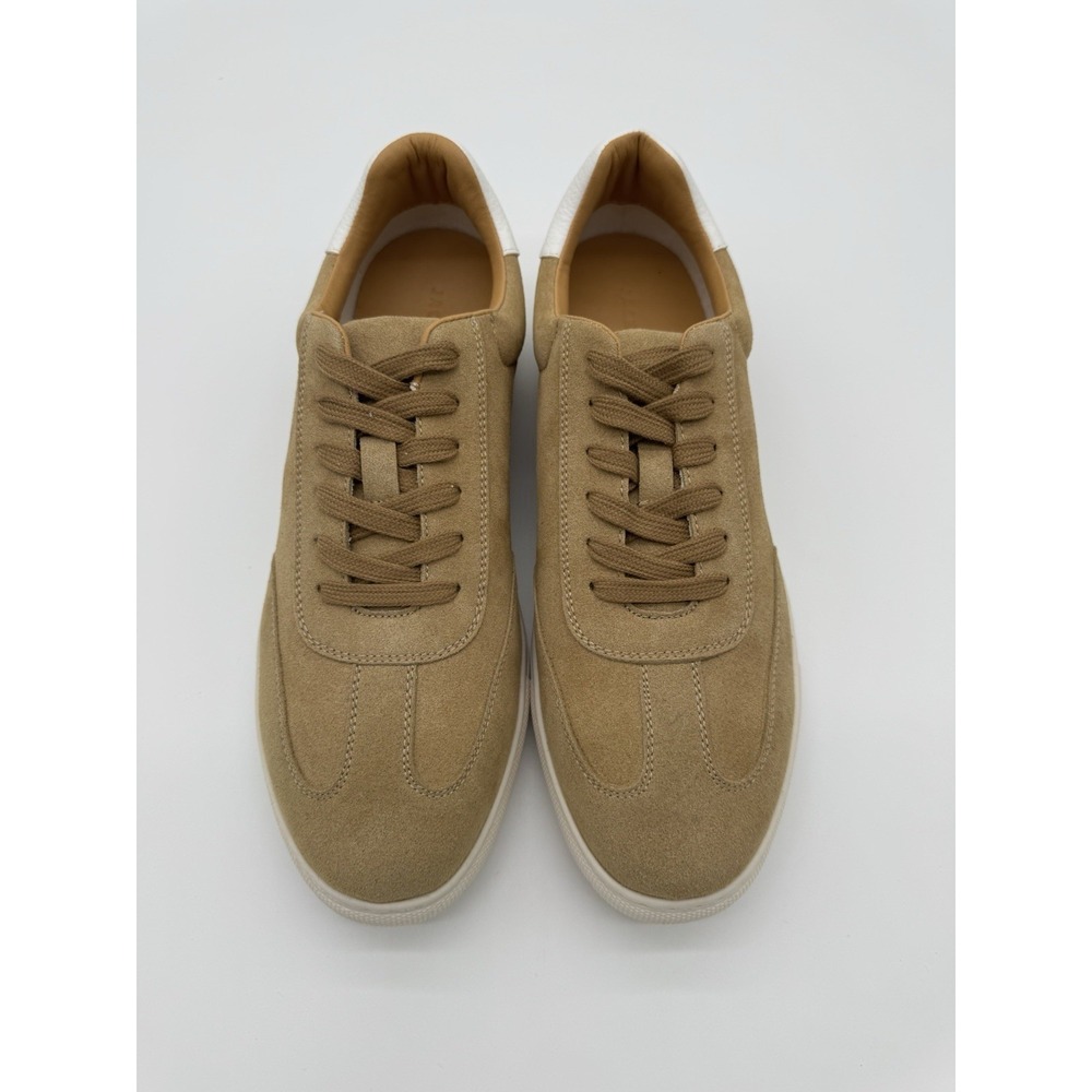 Jack Erwin Adler Tan Suede T-Toe Sneakers Men's Size 11 White Sole Casual‎ Shoes